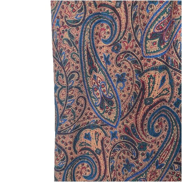 Vintage Talbots Pleated Trousers Pants Women 10 Wool Silk Paisley Office Classic - Picture 3 of 11